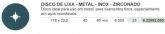 DL  Metal Inox Zirconado #40 (DxExFmm) - 178 x 22,2