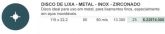 DL - Metal Inox Zirconado #60 (DxExFmm) - 115 x 22,2